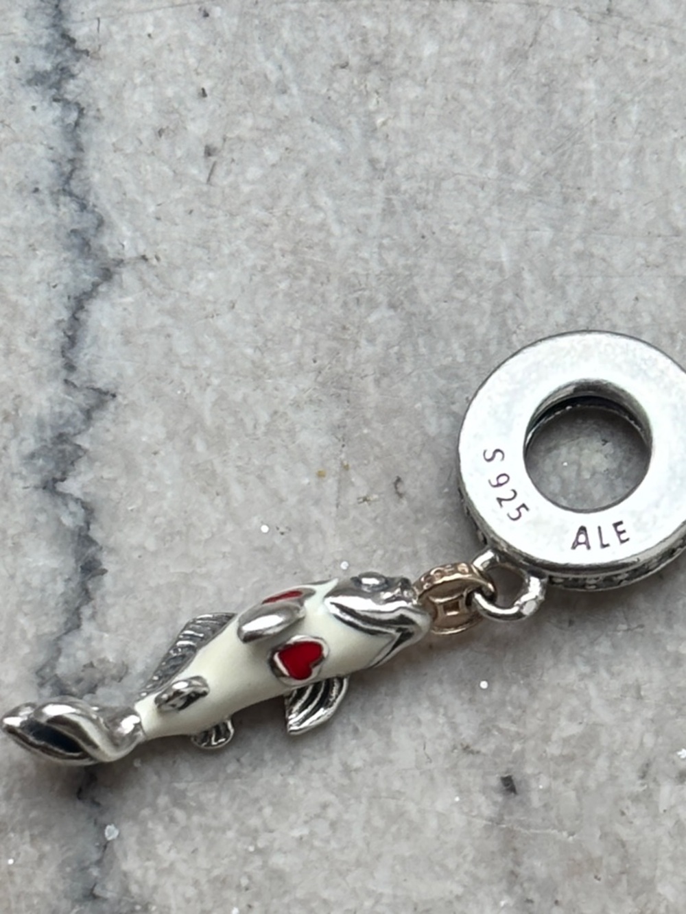 Pandora good fortune carp koi fish dangle